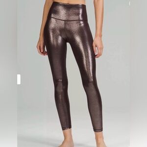 Lululemon Align High-Rise Crop 26” Radiate Foil Print French Press Leggings Sz 4